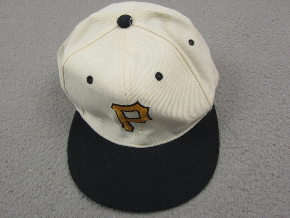 Vintage Pittsburgh Pirates Mens Hat Cap 7.5 White New Era MLB Wool Made in USA - Image 3 of 4