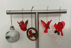 Cardinal Christmas Ornaments, Variety of 5, Acrylic-Wood Cut Out-Porcelain