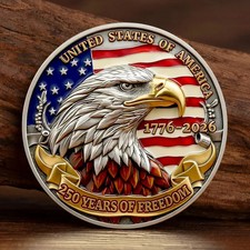 America 250th Anniversary Commemorative Challenge Coin Patriotic Gifts