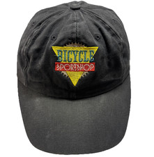 Vintage 90’s BULA Black Cap Hat Made In USA Bicycle Sportshop Strapback OSFA