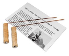 Dowsing Rods Set  Pure Copper  Premium Wooden Handles, Ghost Hunting, Under...