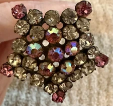 Antique Victorian Hatpin Long Large Great Rhinestone Very Fine Example