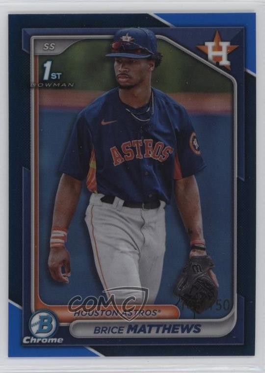 2024 Bowman Chrome Prospects Blue Refractor /150 Brice Matthews #BCP-69 2s2