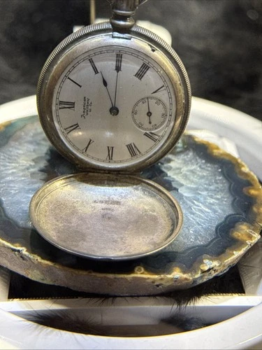 Antique Waltham American Pocket Co. Pocket Watch Coin Silver Case