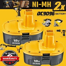 2 PACK 18V Battery For Dewalt 18 VOLT XRP DC9096 DC9098 Ni-MH DC9099 NEW