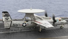 Grumman E-2C E2C Hawkeye USS Carl Vinson Desktop Wood Airplane Model Large 1/48