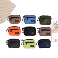 Casual Men's Coin Purse Canvas Zipper Short Wallet Retro Key Holder Small Money