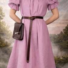 Medieval Leather Belt Pouch Handmade LARP Renaissance Waist Bag Phone Holder