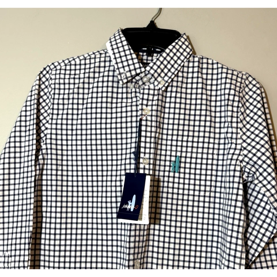 New with Tags Johnnie-O Twilight Long Sleeve Button Up Shirt Boys Size 12 - Image 2 of 4