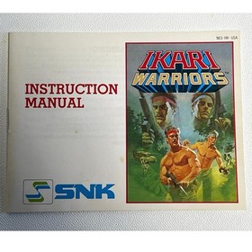 Ikari Warriors (Nintendo NES 1987) Game Cartridge Manual and Hardshell Case