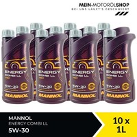 Mannol Energy Combi LL 5W-30 VW BMW LL MB 229.51 MotoröL 10X1 Liter = 10 Liter