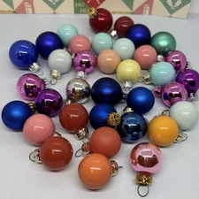 Mercury Glass Miniature Feather Tree Christmas Ornament Lot 35+ Multi Color