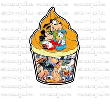 DISNEY Fab Three Cupcake rea Scrapbook Page Paper Piece die cut