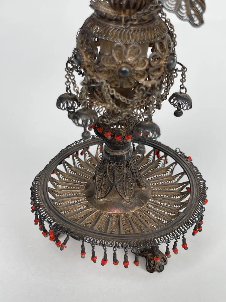 19th Century Persian Qajar Filgree Work Potpourri Bowl - Image 4 of 4