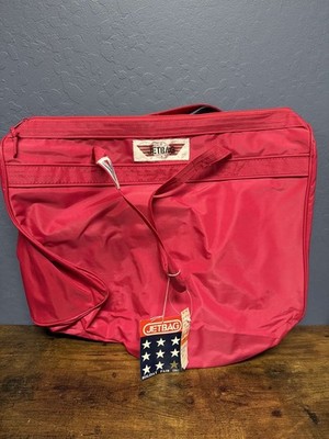 Vintage 1980s JetBag Holiday Fair Red Nylon Travel Tote Shoulder Bag NOS