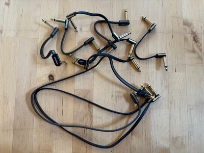 EBS PG-10 Gold Flat Guitar Patch Cables - Lot of 8