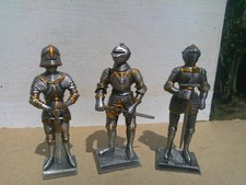 Veronese, Medieval Knights lot of 3, 90mm pewter figurines, GS