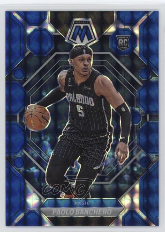 2022 Mosaic Rookies Fast Break Blue Prizm 180/85 Paolo Banchero Rookie RC 14cm