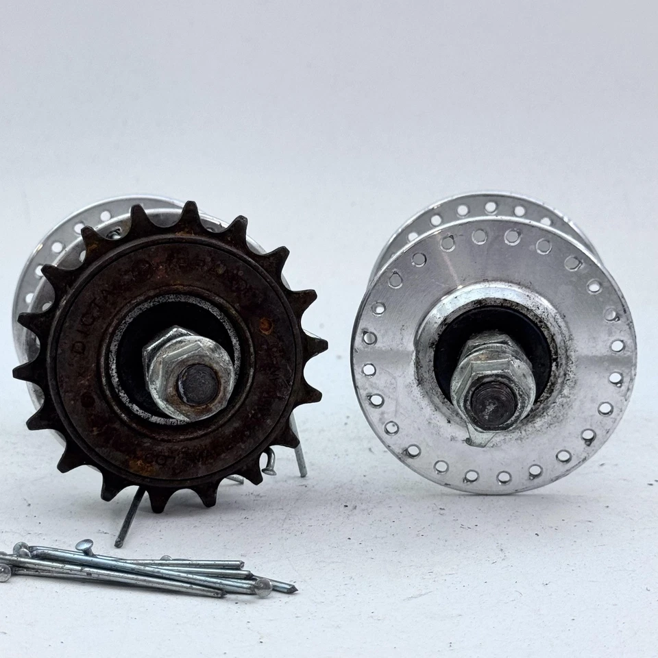 Mount BMX Bike Hubs Front 100mm Rear 110 Alloy Silver Dicta Freewheel PARTS A10 - Image 3 of 4