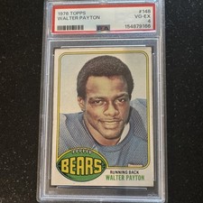 Topps 1976 Walter Payton Rookie Card #148 Chicago Bears PSA 4 VG-EX