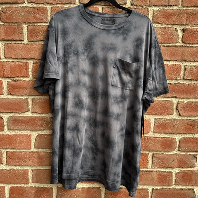 Junk Food Andy Pocket Tie Dye T-Shirt Meteorite Gray Black Mens XL NEW