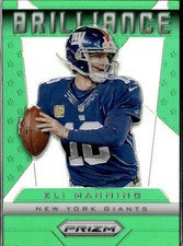 2013 Panini Prizm Green Brilliance Eli Manning Giants #25