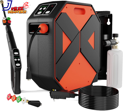 #ad GFCI Wall Mounted Pressure Washer 5000PSI Power Washer with 100FT Retractable $276.85