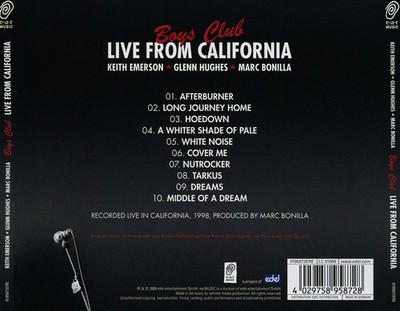 KEITH EMERSON/GLENN HUGHES/MARC BONILLA BOY'S CLUB NEW CD