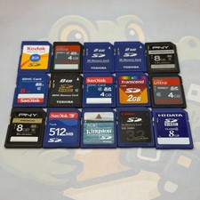 LOT of 15 Various SD Cards Brands Include Sandisk Lexar - Untested - GC762