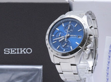  N MINT Box SEIKO Selection SPIRIT SBTR023 Blue Chronograph Men's Watch Japan