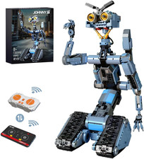 1176 Pieces Johnny 5 Robot Building Set with Remote Control - Rechargeable, Tech
