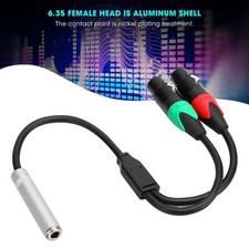 0. 24AWG Pure Copper Double 6.35 Female To Dual XLR Female Audio