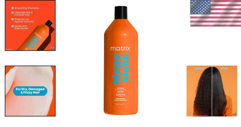 Mega Sleek Shampoo: Nourishing Formula for Frizzy & Damaged Hair - Image 2 of 4