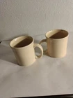 Fiesta Fiestaware Light Yellow Pair Of 2 HLC Coffee Mugs Cups D Handles USA