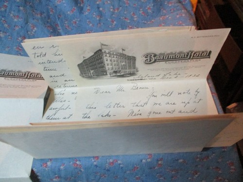 1932 Beaumont Hotel European Plan 11 Used Letterhead Wrong Envelope - 第 4/5 張圖片