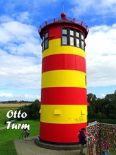 K&uuml;hlschrankmagnet Otto Turm &ndash; Pilsumer Leuchtturm Ostfriesland &ndash; Souvenir