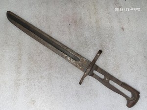 WW II USN MK1 UFH 1942 Cut Down Bayonet Missing Handles