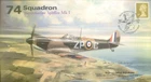 AV600 74a WWII WW2 74 Squadron Supermarine Spitfire RAF cover signed RACY