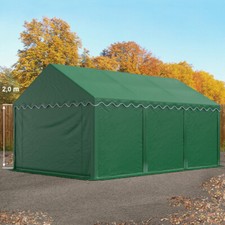 Lagerzelt 3x6m Weidezelt Zelthalle mit Bodenrahmen PVC 800 N dunkelgrün