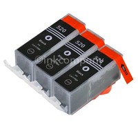 3 Kompatible Patronen Canon Mit Chip PGI-520 Ip 3600 Ip 4600 Ip 4700 Mp 550 Neu