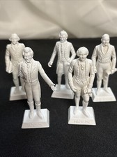 Louis Marx 2.5  1963 German White Plastic Soldier 5 Figures Lot Army Replacement