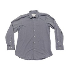 Mizzen Main Shirt Gingham Blue Spinnaker Men  s XL Trim Fit Button Up USA MADE