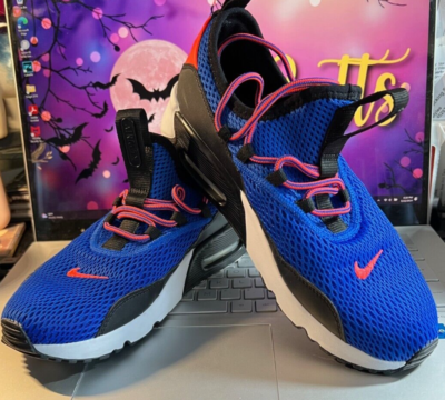 Nike Air Max 90 EZ GS Blue/Black/Neon Running Shoes Size M