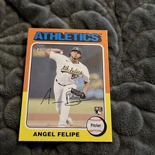 2024 Topps Heritage Angel Felipe Rookie Card #147 Oakland Athletics