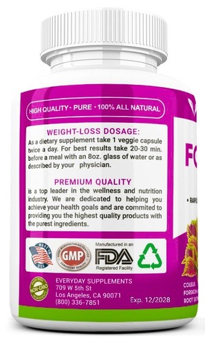 3 x Forskolin Maximum Strength 100% Pure 3400mg Rapid Results Forskolin Extract - Picture 4 of 4