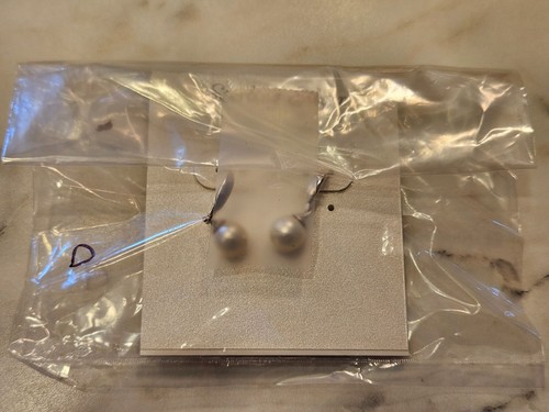 Sterling Silver Drop Earrings With Faux Pearl Accents For Women - Picture 3 of 5