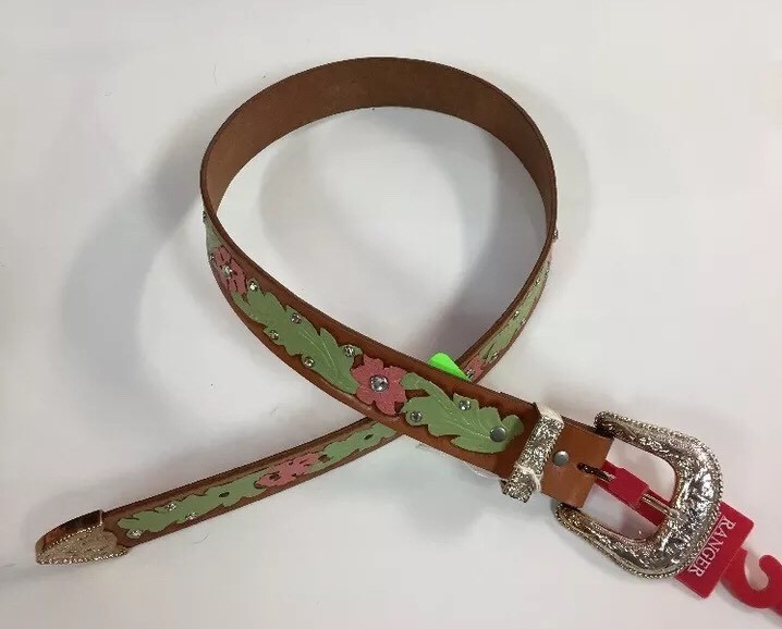 Ranger Belt Co. Genuine Handtooled Leather Womens Belt Size  display picture 3