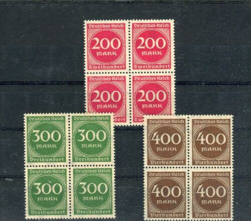 German Reich 200+300 & 400 marks mint block of four - b1907 - Picture 1 of 1