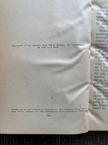 A Christmas Carol And The Chimes by Charles Dickens 1946 Edition - Picture 3 of 3
