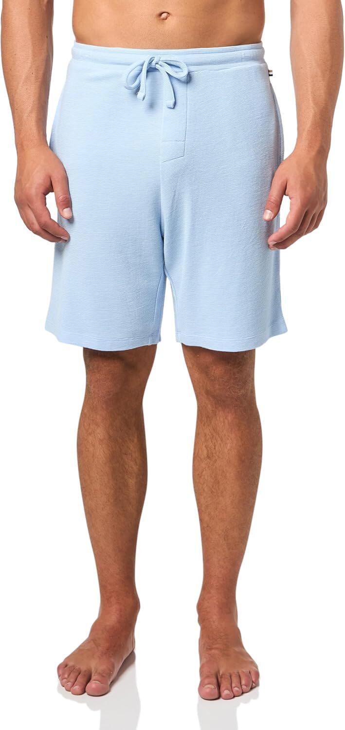 BOSS Men's Soft Ribbed Sweat Shorts X-Large, Chambray Blue